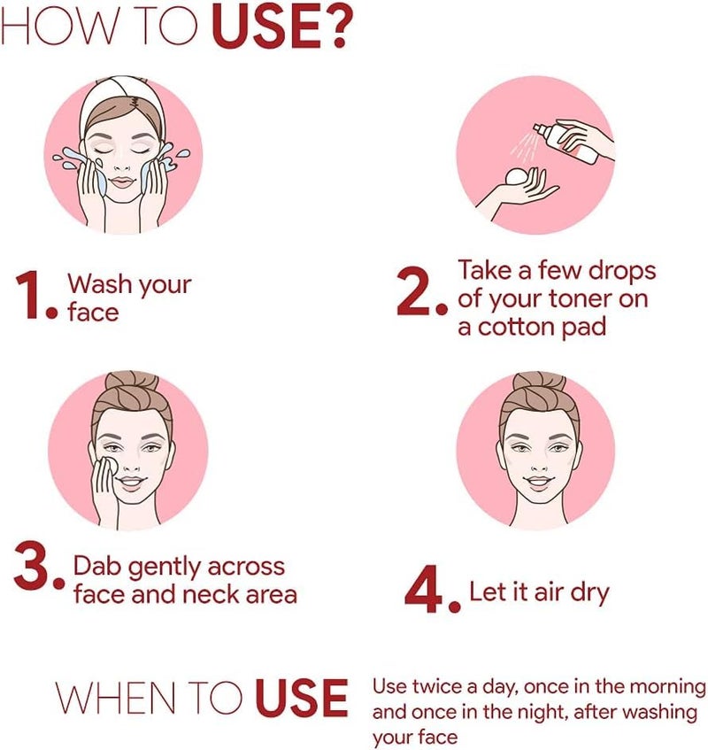 Good Vibes Rosehip Face Toner Spray | Skin Clarifying Toner for Dull, Impure & Uneven Skin Tone | Hydrates, Balances pH | Alcohol-Free, Paraben-Free | 4.05 Fl Oz (120ml) - Image 4